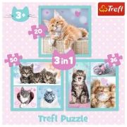 Imagine PUZZLE TREFL 3IN1 PISICUTELE DRAGALASE