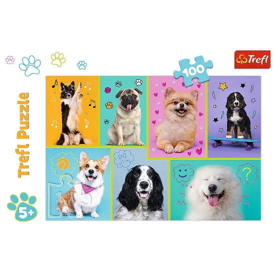 Imagine Puzzle Trefl 100 În lumea cățeilor