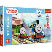 Imagine PUZZLE TREFL 24 MAXI THOMAS TOM SI PERCY PE LINII