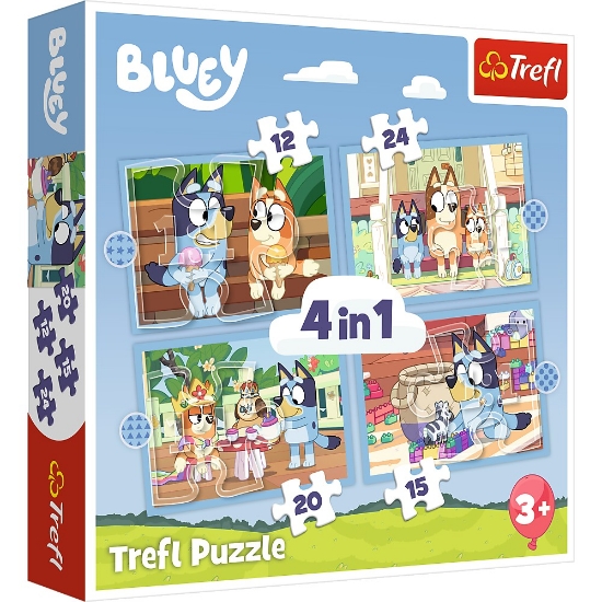 Imagine PUZZLE TREFL 4IN1 BLUEY SI LUMEA EI