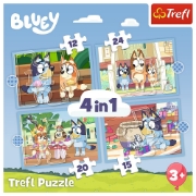 Imagine PUZZLE TREFL 4IN1 BLUEY SI LUMEA EI