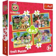 Imagine PUZZLE TREFL 4IN1 COCOMELON PREZENTAREA FAMILIEI