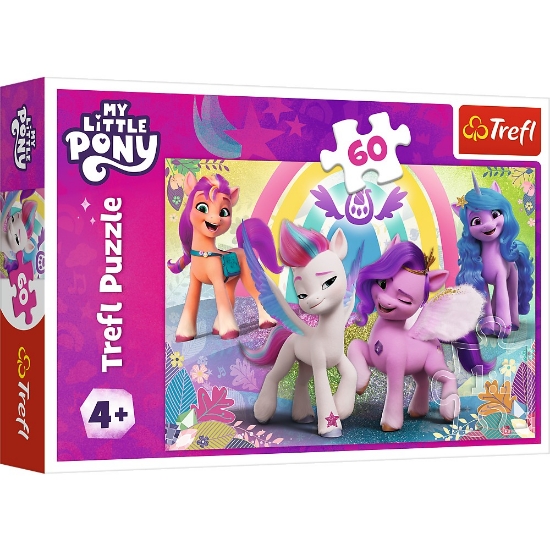 Imagine PUZZLE TREFL 60 MY LITTLE PONY IN LUMEA PRIETENIILOR