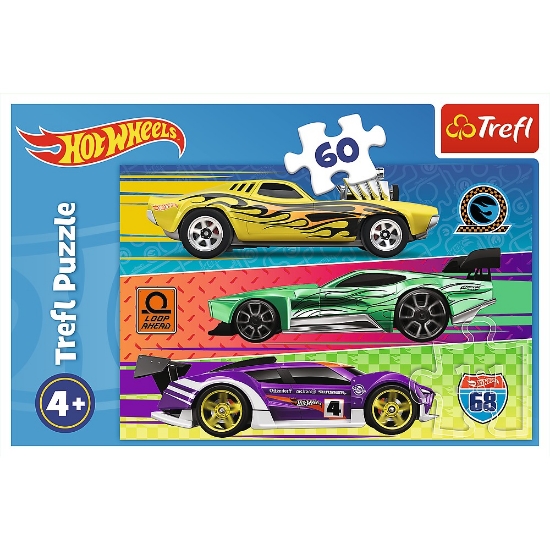 Imagine Puzzle Trefl 60 Hot Wheels Cursa