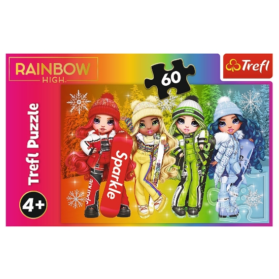 Imagine Puzzle Trefl 60 Rainbow High – Păpușile jucăușe
