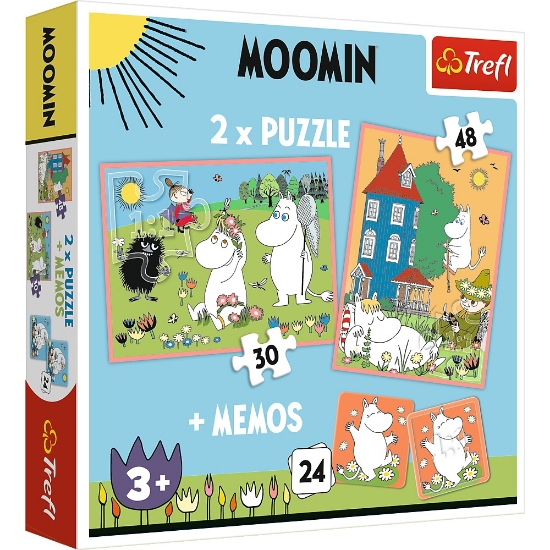 Imagine PUZZLE TREFL 2IN1 MEMO MOOMIN