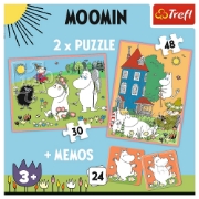 Imagine PUZZLE TREFL 2IN1 MEMO MOOMIN