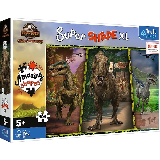 Imagine PUZZLE TREFL PRIMO SUPER SHAPE XXL 104 JURASSIC WORLD