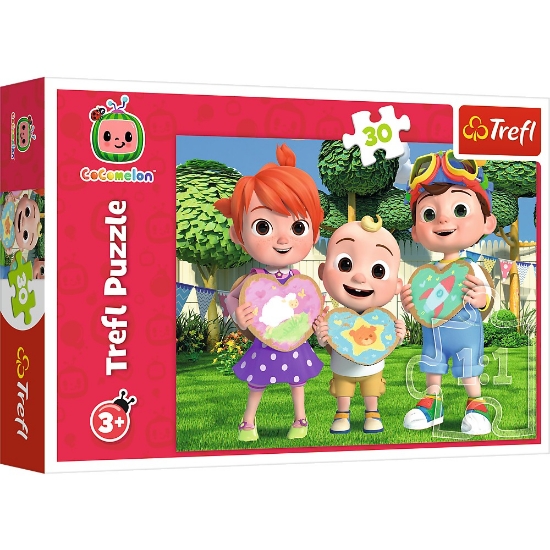 Imagine PUZZLE TREFL 30 COCOMELON SA NE JUCAM IMPREUNA