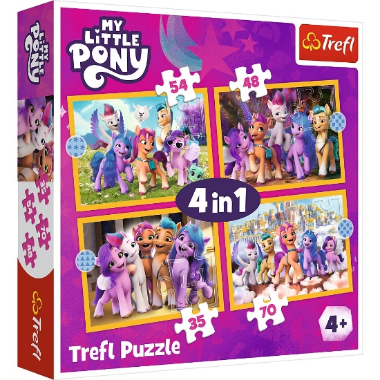 Imagine PUZZLE TREFL 4IN1 MY LITTLE PONY SA CUNOASTEM PONEII