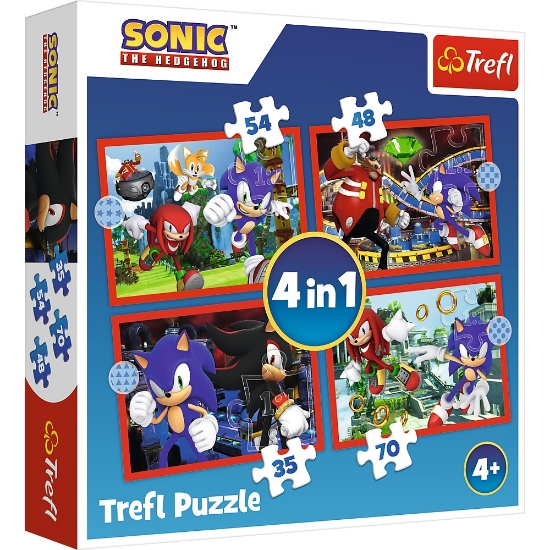 Imagine PUZZLE TREFL 4IN1 SONIC AVENTURILE LUI SONIC