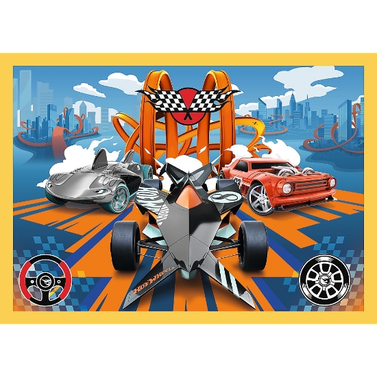 Imagine  Puzzle Trefl 4in1 Hot Wheels – Vehicule