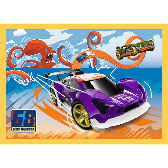Imagine  Puzzle Trefl 4in1 Hot Wheels – Vehicule