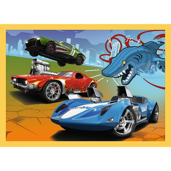 Imagine  Puzzle Trefl 4in1 Hot Wheels – Vehicule