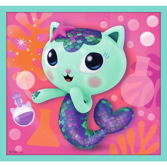 Imagine Puzzle Trefl 10in1 Gabby's Dollhouse în Universul lui Gabby