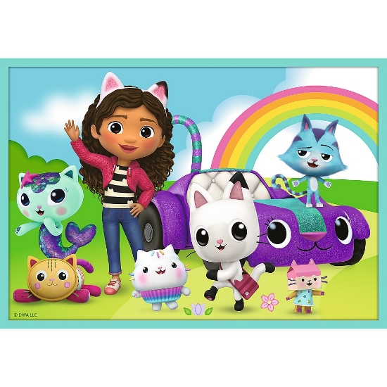 Imagine Puzzle Trefl 10in1 Gabby's Dollhouse în Universul lui Gabby