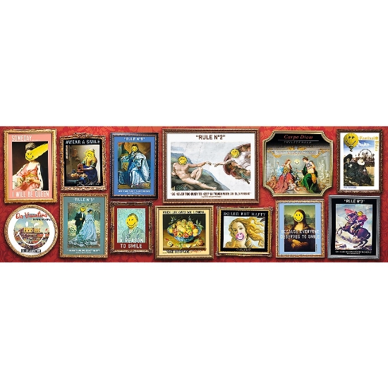 Imagine Puzzle Trefl 1000 Panorama Lumea Smiley