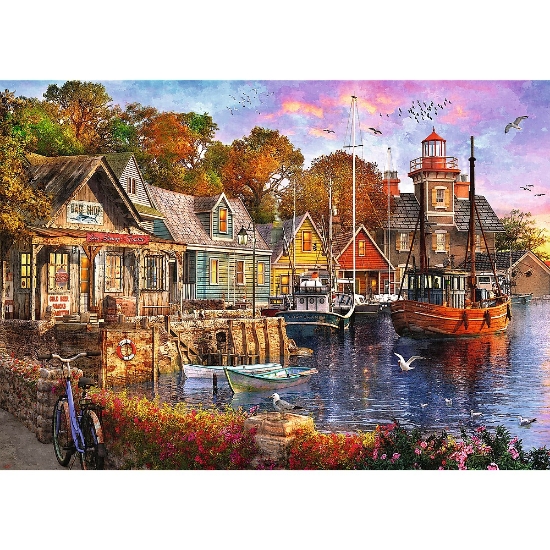 Imagine Puzzle Trefl 1000 Premium Plus Tea Time Portul minunat