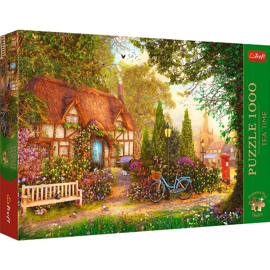 Imagine PUZZLE TREFL 1000 PREMIUM PLUS TEA TIME CABANA CU STUF