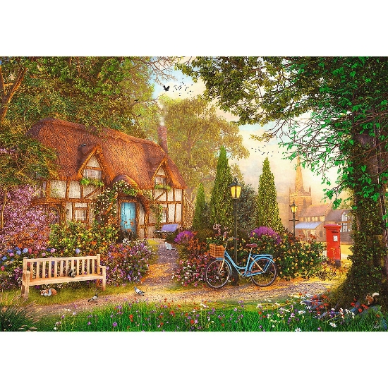 Imagine Puzzle Trefl 1000 Premium Plus Tea Time Cabana cu Stuf
