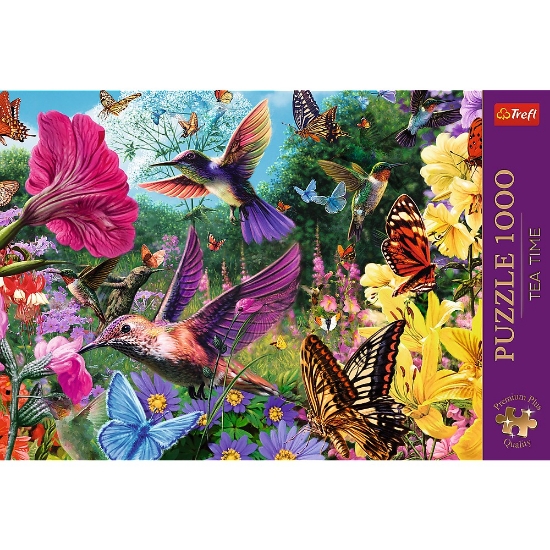 Imagine Puzzle Trefl 1000 Premium Plus Tea Time Grădina cu Colibri