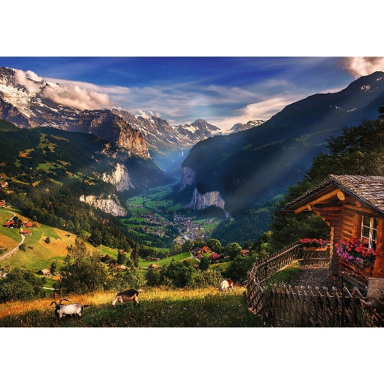 Imagine Puzzle Trefl 1000 Premium Plus Photo Odyssey Valea Lauterbrunnen Elveția