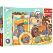 Imagine PUZZLE TREFL 200 STITCH LA PLAJA CU LILO SI STITCH