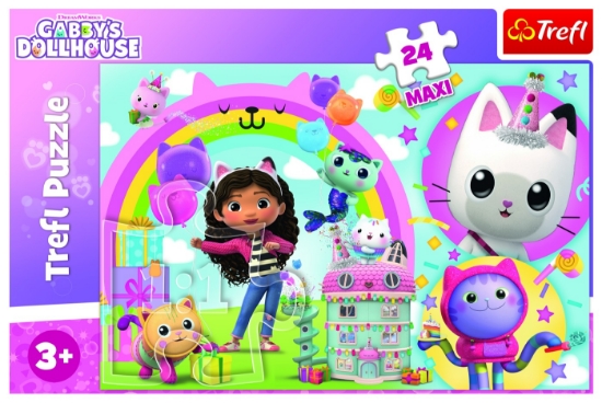 Imagine  Puzzle Trefl 24 MAXI Gabby’s Dollhouse – Casa lui Gabby