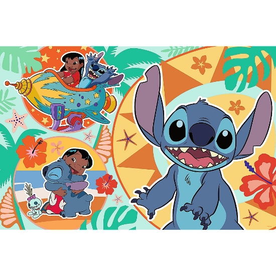 Imagine  Puzzle Trefl 24 MAXI Stitch Ziua veselă a lui Lilo și Stitch