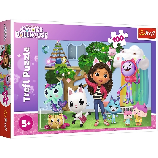 Imagine PUZZLE TREFL 100 GABBYS DOLLHOUSE PRIETENII LUI GABBY