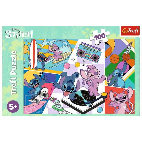 Imagine Puzzle Trefl 100 Stitch Amintirile lui Stitch