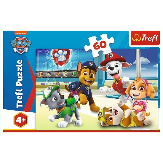 Imagine Puzzle Trefl 60 Patrula Căţeluşilor în Lumea Căţeilor
