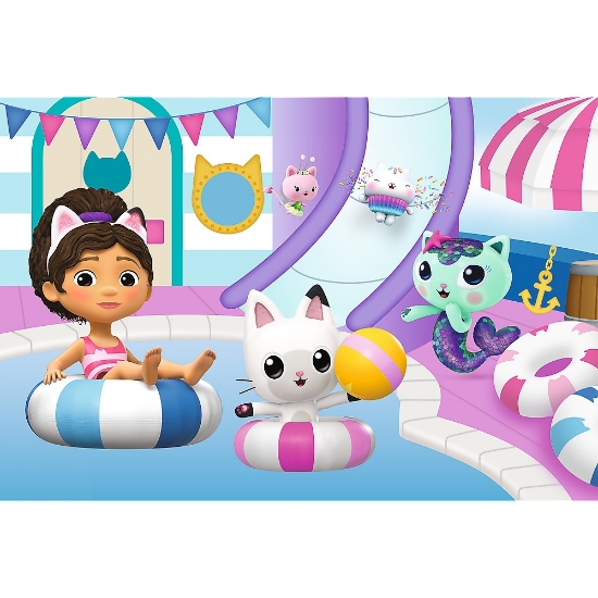 Imagine  Puzzle Trefl 60 Gabbys Dollhouse – Gabby la piscină