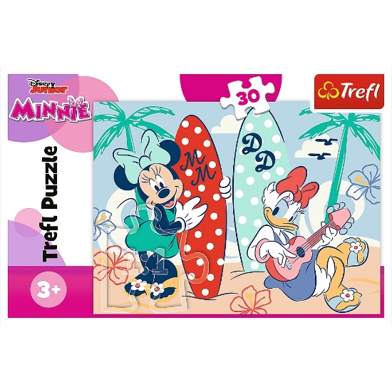 Imagine Puzzle Trefl 30 Minnie Minnie la plajă