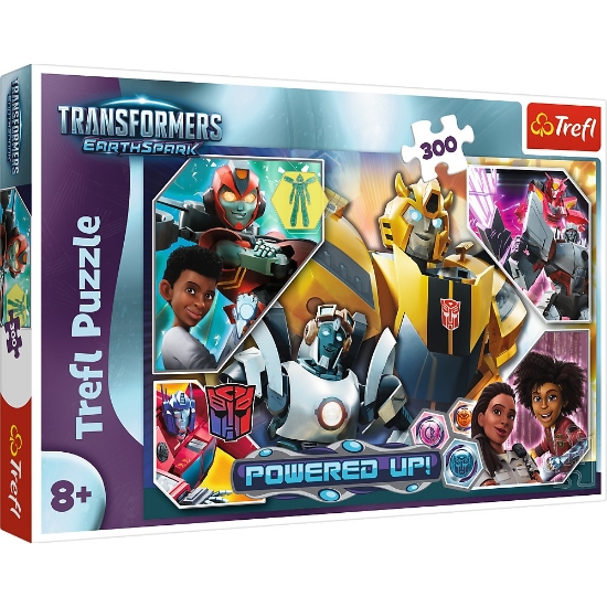 Imagine PUZZLE TREFL 300 TRANSFORMERS IN LUMEA ROBOTILOR
