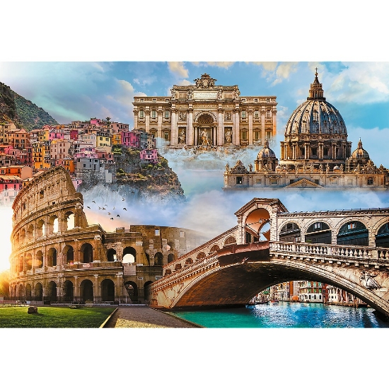Imagine Puzzle Trefl 1500 Locuri favorite din Italia