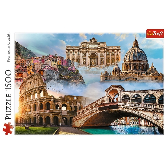 Imagine Puzzle Trefl 1500 Locuri favorite din Italia