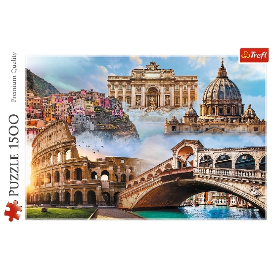 Imagine Puzzle Trefl 1500 Locuri favorite din Italia
