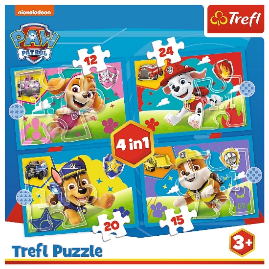 Imagine Puzzle Trefl 4in1 Patrula Cățeilor Echipa