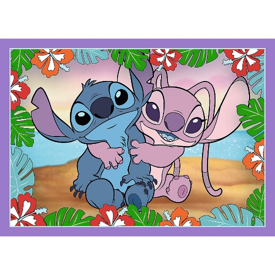 Imagine Puzzle Trefl 4in1 Stitch Ziua fermecată