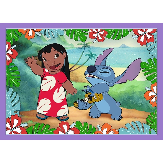 Imagine Puzzle Trefl 4in1 Stitch Ziua fermecată