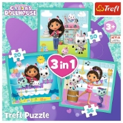 Imagine PUZZLE TREFL 3IN1 GABBYS DOLLHOUSE ACTIVITATILE LUI GABBY