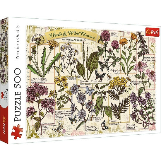 Imagine PUZZLE TREFL 500 PLANTE SI FLORI SALBATICE