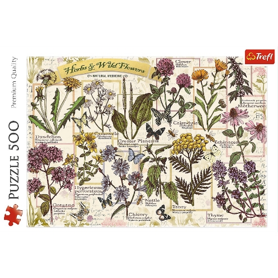 Imagine Puzzle Trefl 500 Plante și flori sălbatice