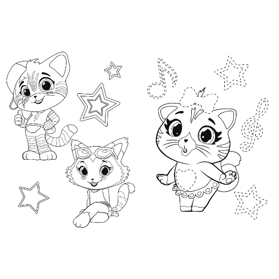 Imagine Puzzle Trefl Primo 24 Super Maxi 44 Pisici Trupa Pisicilor