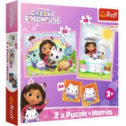 Imagine PUZZLE TREFL 2IN1 MEMO GABBYS DOLLHOUSE GABI SI PRIETENII EI