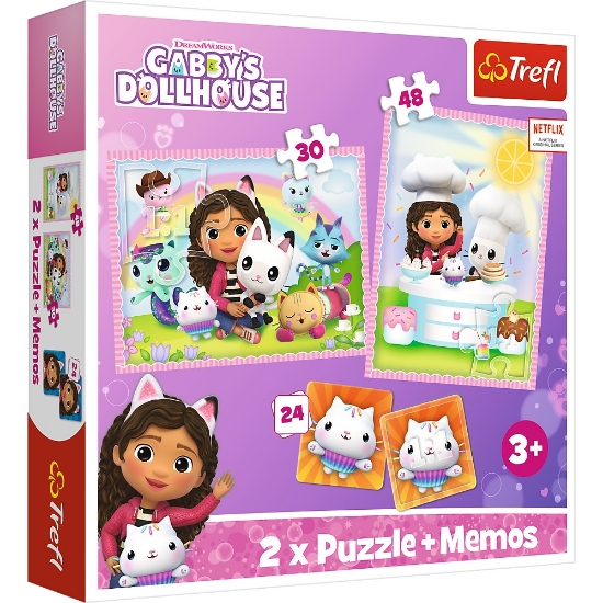 Imagine PUZZLE TREFL 2IN1 MEMO GABBYS DOLLHOUSE GABI SI PRIETENII EI