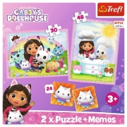 Imagine PUZZLE TREFL 2IN1 MEMO GABBYS DOLLHOUSE GABI SI PRIETENII EI