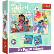 Imagine PUZZLE TREFL 2IN1 MEMO MOOMIN DISNEY STITCH LILO
