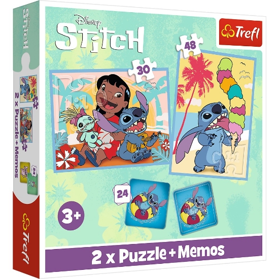 Imagine PUZZLE TREFL 2IN1 MEMO MOOMIN DISNEY STITCH LILO